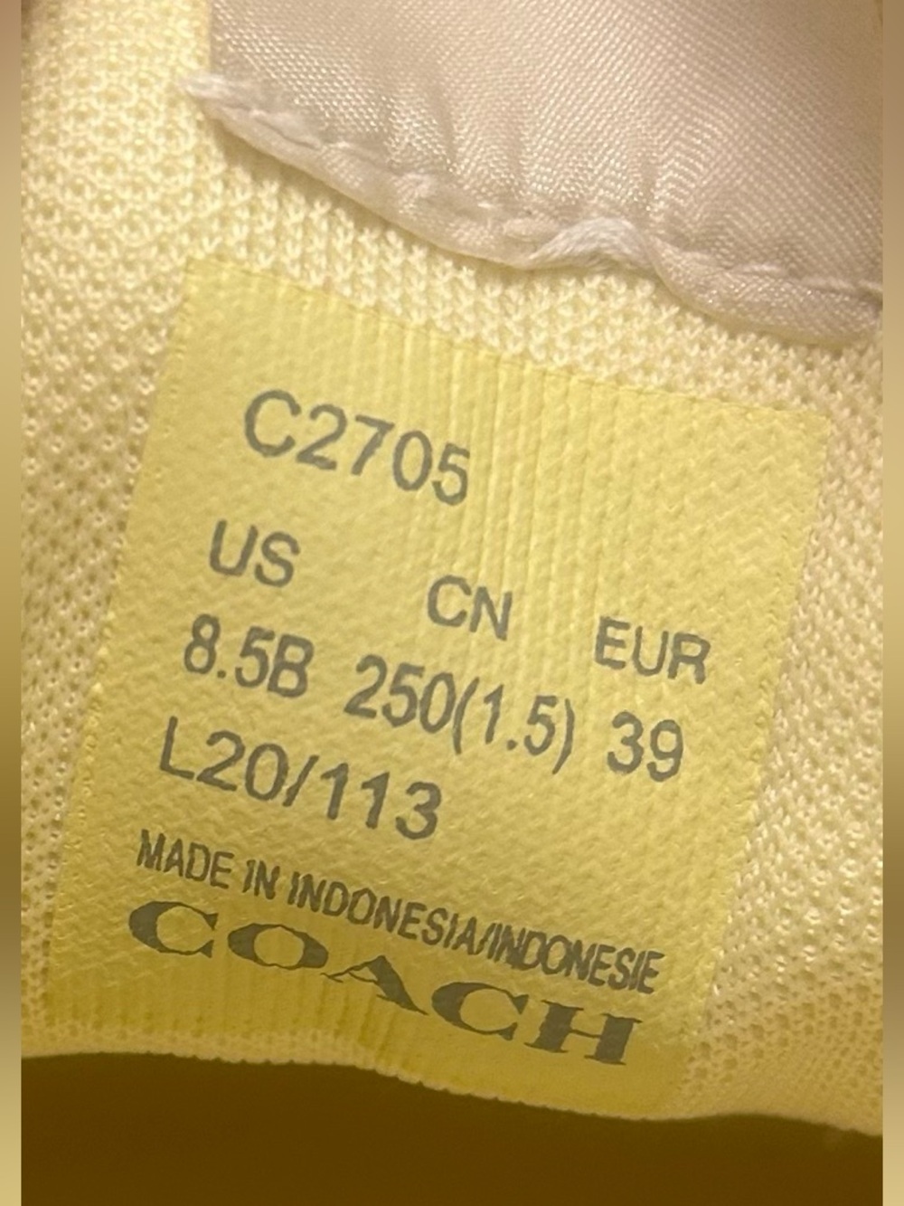 Coach Yellow Sneakers - Picture 5 of 5